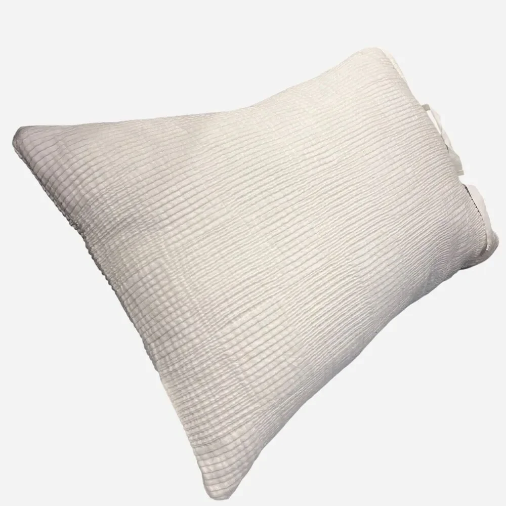 Lauren Ralph Lauren15x20 White Basket Weave Cotton Throw‎ Pillow
